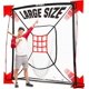 thumbnail image 1 of Red de béisbol, red de pitcheo, red de práctica de bateo, 9 zonas de strike, regalos de béisbol para niños, adolescentes y jóvenes | Equipo de ayuda de entrenamiento de 7 x 7 pies, negra, 1 of 7