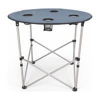 National Geographic - Mesa Plegable Camping Serengeti Con Posavasos Gris Nat Geo