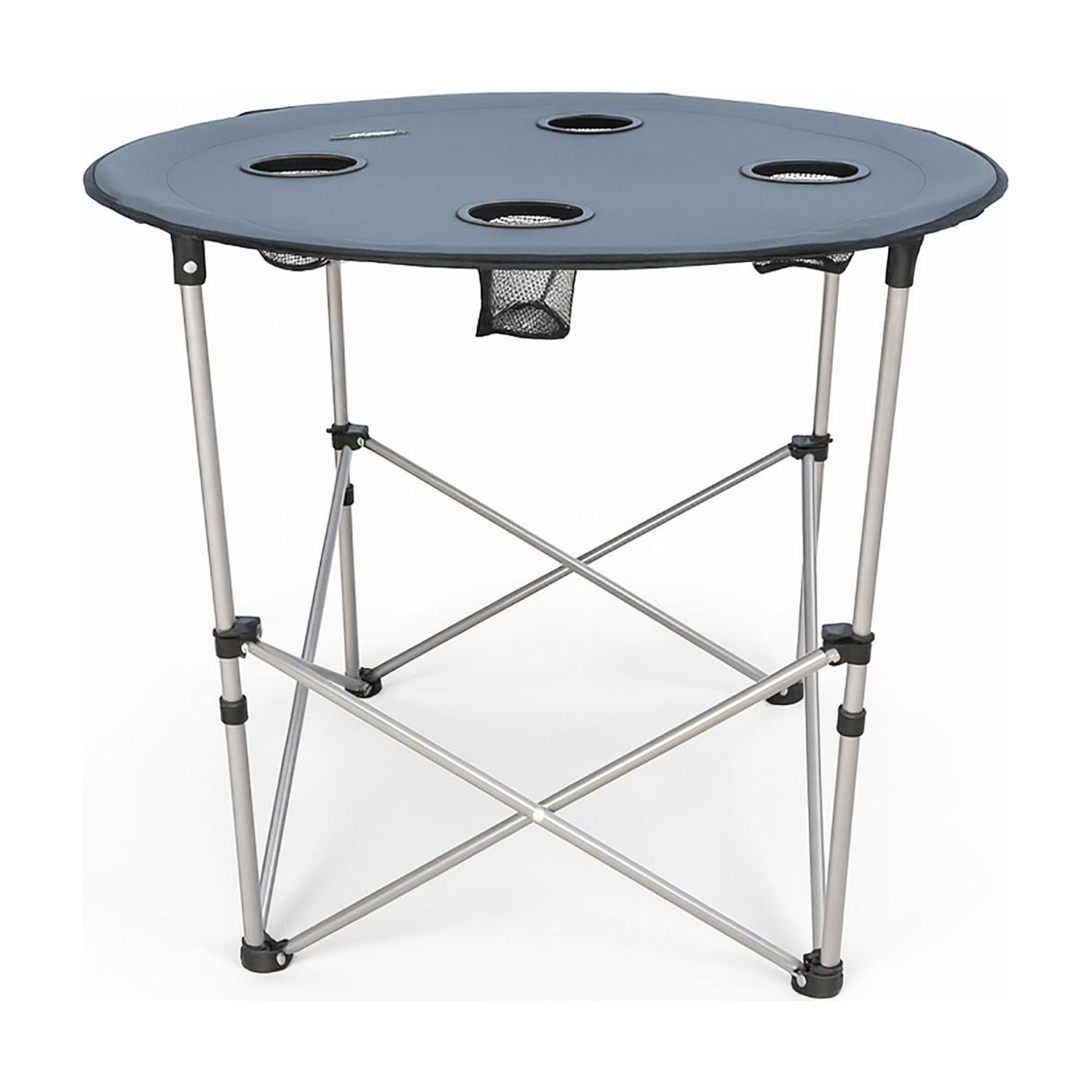 National Geographic - Mesa Plegable Camping Serengeti Con Posavasos Gris Nat Geo