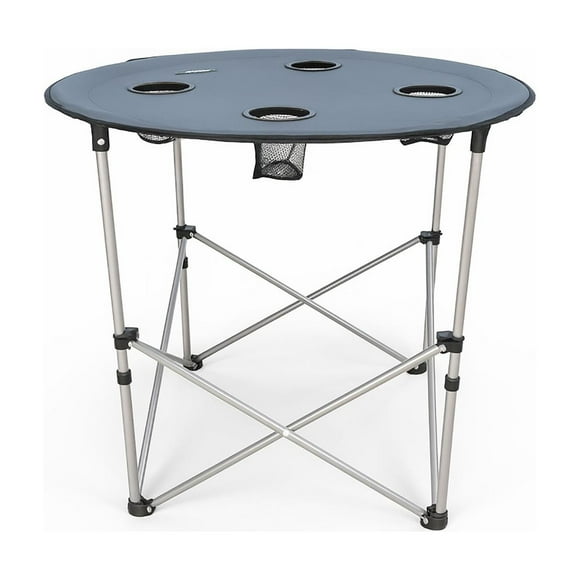 Mesa Plegable Camping Serengeti con Posavasos Gris Nat Geo