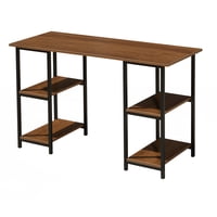 Novahus - Escritorio Con Estantería Inferior Doble Negro