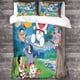 thumbnail image 3 of Funda nórdica de Doraemon con estampado 3D, juego de ropa de cama decorativo de 3 piezas, juego de funda nórdica de anime adorable, funda de cama con funda de almohada, microfibra suave., 3 of 3