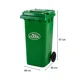 thumbnail image 2 of Basurero Contenedor 120 Litros Verde Con Ruedas, 2 of 3