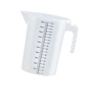 Magideal - Jarra Medidora Con Escala, Jarra De Agua, Transparente, Portátil, Para Utensilios De Cocina, Recipiente Para Líquidos, Para Leche, Jugo, Té Y Cerveza. 5L