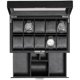 thumbnail image 1 of Caja de relojes ROTHWELL de 10 ranuras, cuero negro/gris, 1 of 7