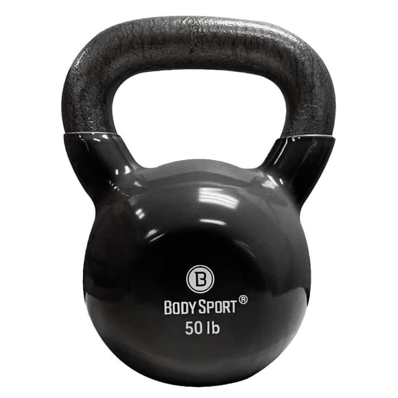 Kettlebell Body Sport con revestimiento de vinilo de hierro fundido para hacer ejercicio