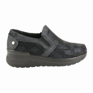 Zapato New Walk Slip On Reptil Negro