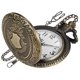 thumbnail image 1 of Reloj de bolsillo Realpoo Bronze con números arábigos y movimiento de cuarzo, 1 of 8
