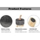thumbnail image 3 of Puff Redondo De Terciopelo Con Patas De Madera Negro, 3 of 3
