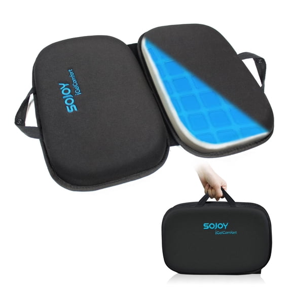 Cojín para asiento Sojoy iGelComfort plegable de gel y espuma viscoelástica