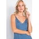 thumbnail image 2 of Vestido Mini Elegante para Festival con Escote en V, Ribete de Encaje y Satén en Color Azul Espuma de Mar, 2 of 5