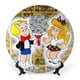 thumbnail image 1 of Richie Rich Plato decorativo de porcelana fina (bone china), plato decorativo de cerámica para hogar, oficina, soporte de pared, platos decorativos para dormitorio - 6 pulgadas (15 cm), 1 of 6