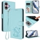 thumbnail image 2 of Funda Volteable con Diseño de Gato para iPhone 16, Verde Claro, 2 of 6