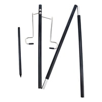 Xusx111 - Lanterna Plegable Soporte De Poste Lámpara Portátil Gancho Plegable Soporte De Luz Para Camping Pesca Picnic Barbacoa Actividades Al Aire Libre (Negro)