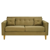 Bodevir - Sofa New Retro 3C Felpa 01 Verde Musgo