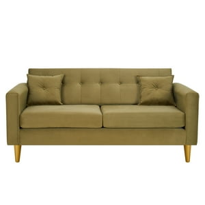 Bodevir - Sofa New Retro 3C Felpa 01 Verde Musgo