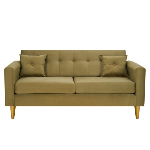 Bodevir - Sofa New Retro 3C Felpa 01 Verde Musgo