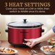 thumbnail image 2 of Cocina lenta Elite Gourmet 26 L rojo 300 W, 2 of 7