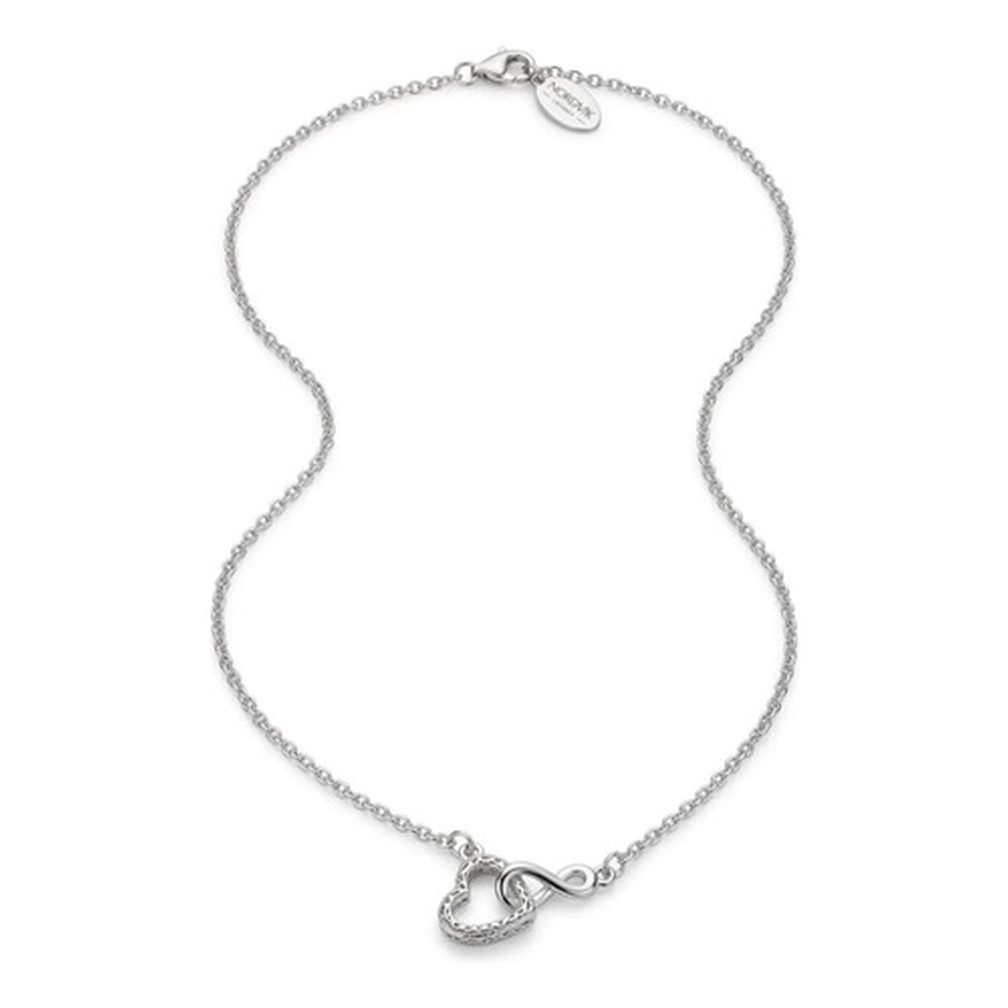 Marca - Collar Amor Infinito Bañado Plata 925 Mujer Nordvik Plateado