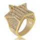 thumbnail image 1 of Anillos de Lujo para Hombre con Estrella de Moda Bling Punky Rapero, Chapados en Oro de 18K, Brillantes, Grandes, con Hielo, Hip Hop, Circonia Cúbica, Anillos de Compromiso para Hombre, 1 of 7