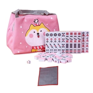 Bothyi - Juego De Mahjong Chino Con 144 Fichas, Dados Para Niños Y Niñas Adultos Rosa