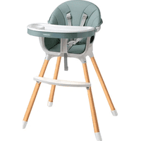 Genérico - Silla Comer 2 Alturas Fundas + Cinturón Verde Musgo