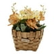 thumbnail image 2 of Planta Artificial Macetero Mimbre Flores Amarillas Naranjas, 2 of 4