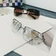 thumbnail image 2 of Y2K Rimless Sunglasses For Women Men Gradient Lens Glasses Futuristic Rhinestone Decor Eyewear For Driving Beach, UV 400, 2 of 3