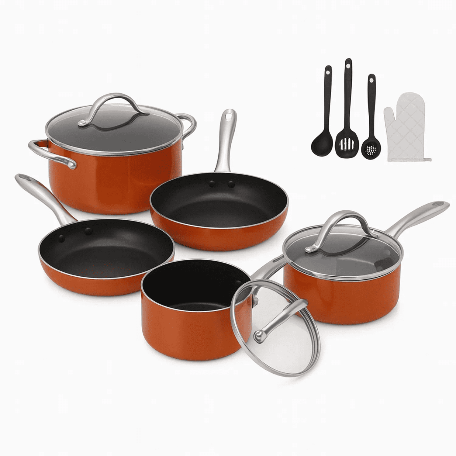 Movi - Bateria De Cocina 11 Piezas Para Cocinas, Induccion, Electrica Y Gas