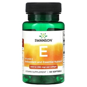 Swanson Vitamina E, 400 Ui (180 Mg) 60 Softgels
