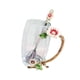 thumbnail image 3 of Taza De Té De Flores Esmaltadas Taza De Leche Con Tapa Para Regalos De Graduación De Abuela 12cm X 6,5 Cm X 12cm, 3 of 5