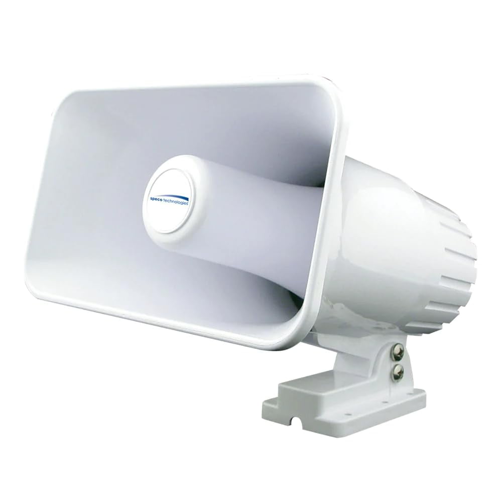 Speco Technologies - Hailer Horn Speco Spc15rp, 15 W, 8 Ω, 5 X 8 W, Resistente A La Intemperie, Color Beige