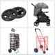 thumbnail image 5 of Ruedas de Repuesto para Carrito de Compras de 6 Pulgadas de Diámetro, Reparación de Ruedas de Carro de Espuma de Goma Pesada para Carritos de Compras, Basura, Negro 2 Piezas, 5 of 7