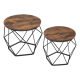 thumbnail image 1 of Set 2 Mesas Centro Helsinki Base Hexagonal Estilo #5, 1 of 3