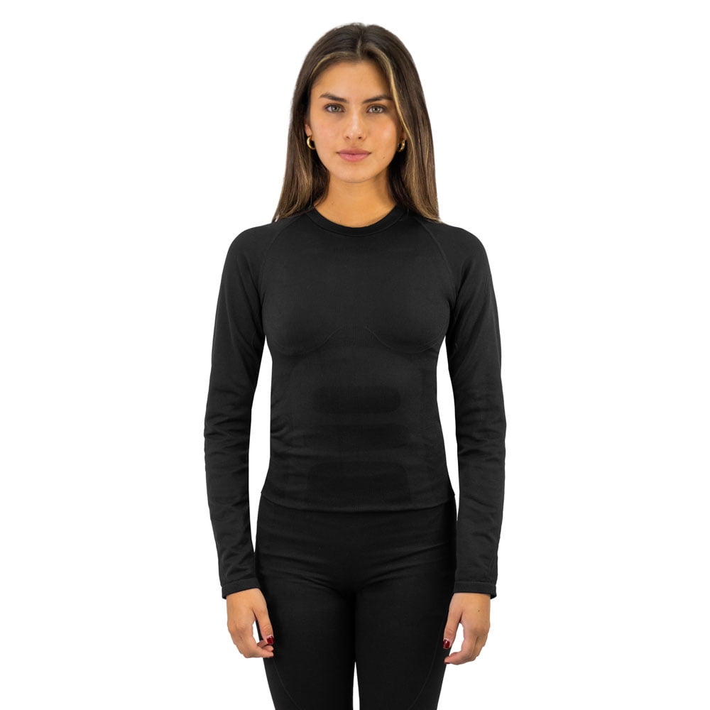Hardwork - Primera Capa Hw Patagonia Spandex Negro Camiseta Mujer