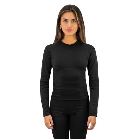 Hardwork - Primera Capa Hw Patagonia Spandex Negro Camiseta Mujer