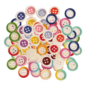 Bothyi - Botones De Madera Hechos A Mano De 4 Agujeros Pequeños Para Proyectos De Manualidades.