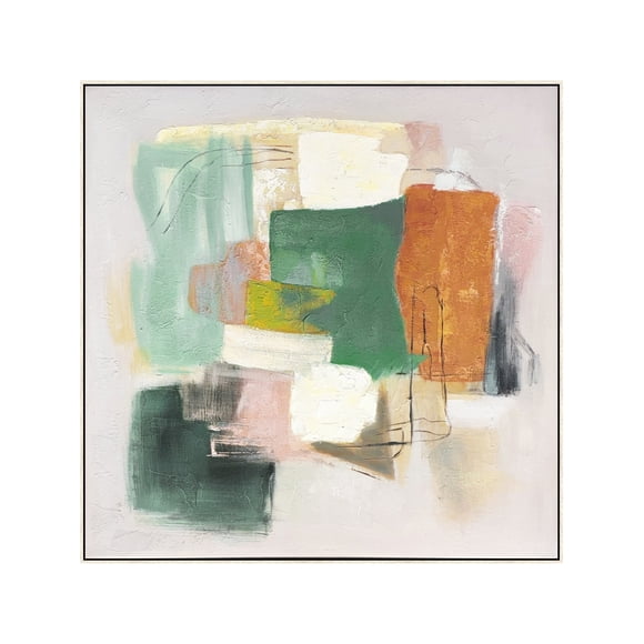 Cuadro Decorativo Abstracto Pintado a Mano Fragmentos De Día II 80x80