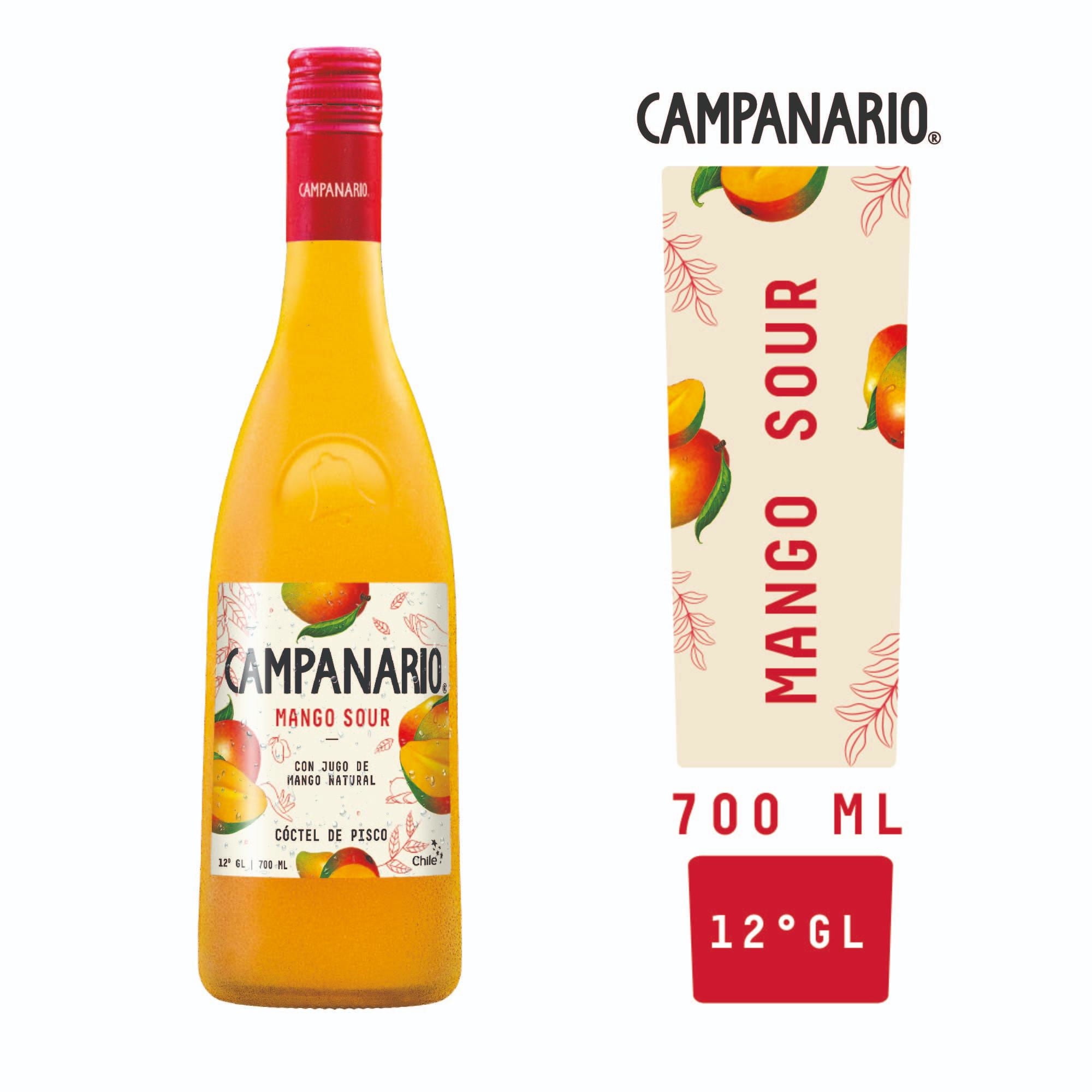 Campanario - Cóctel Pisco Sour Mango 12° Botella