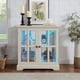 thumbnail image 1 of Gabinete de pantalla led Curio,Gabinete de pantalla antiguo con estantes ajustables,Retro diseño de calidad con puertas de rejilla Elegante estantería y armario de almacenamiento, 1 of 6