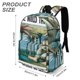 thumbnail image 3 of Donde Viven los Monstruos-theme Backpack, Campus style schoolbag Bookbag with Adjustable Shoulder Straps And Large Zip Compartment, Unisex Travel Bags.42x30x15cm, 3 of 6