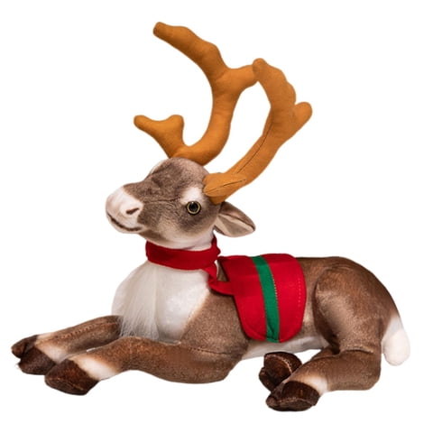 Bothyi - Reno De Peluche Navideño Para Niños Y Niñas. Muñeco De Ciervo Suave Y Multifuncional De 35 Cm Con Bufanda.