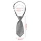 thumbnail image 2 of INSPIRE CHIC Lindo Uniforme Corbata Pre-anudada Rayada Corbatas Cortas para Mujeres Escuela Casual Talla Única Negro Blanco, 2 of 6