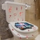 thumbnail image 2 of 2pcs/set Halloween Decorations Bathroom Set, Halloween Broken Walls And Bloody Hands Stickers, DIY Removable Waterproof Horror Bloody Screaming Zombies Wall Sticker, Halloween Toilet Decor, 2 of 4