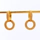 thumbnail image 4 of Aros Doble Círculo, Cintillo de Circonitas, Plata 925 enchapada en Oro 14K, 4 of 4