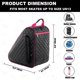 thumbnail image 4 of Bolsa para patinaje HEXIFUL negra/rosa impermeable de gran capacidad, 4 of 7