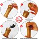thumbnail image 4 of Molino de pimienta S & C Living 20 cm de madera con cepillo, 4 of 7