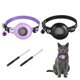 thumbnail image 1 of Collar Rastreador para Gatos Uxcell, 8.7"-13.4" Collar Reflectante para Rastreo de Gatos con Cierre de Seguridad, Soporte de Cuero para Rastreador y Campana, (2 Piezas, Negro/Púrpura), 1 of 7