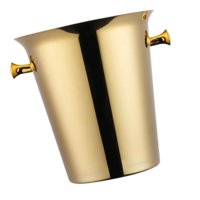 Magideal - Cubo De Cerveza, Bañera Portátil Para Fiestas, Cerveza De Champán, Enfriador De Vino, Cubo Redondo Para Vino, Bañera Para Enfriar Bebidas Para Fiesta Oro