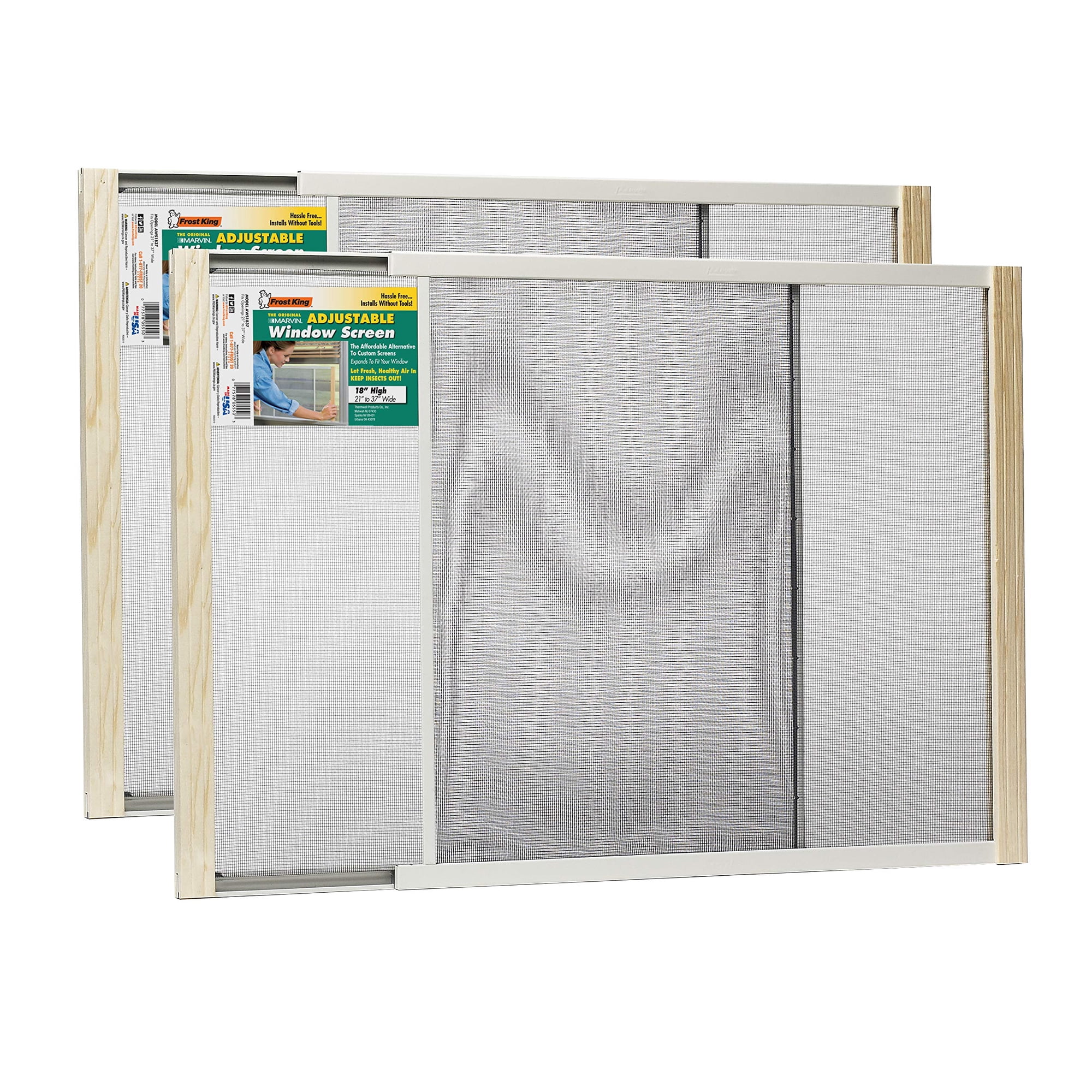 Mosquitero Para Ventana Frost King 2aws1837 Ajustable 46 X 46 Cm, Paquete De 2